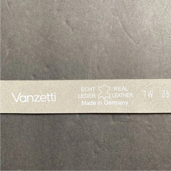 Free People Vanzetti Belt Silver Print Real Leather Germany/ Italy Made New